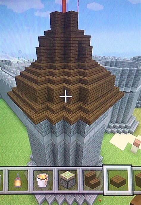 My tower roof isn't pointy enough. Any suggestions? : r/Minecraft