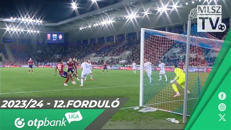 Fehérvár FC Újpest FC 2 1 0 1 OTP Bank Liga 12 forduló