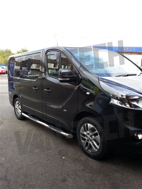 Trafic Vivaro Primastar Swb Slashed End Side Bars With Four Steps Van