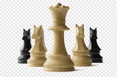 Wooden Chess Pieces Illustration Chess Piece King Queen Knight Chess