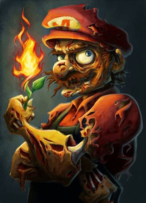 Super Mario Bros Reboot Mario Art Zombie Art Horror Art