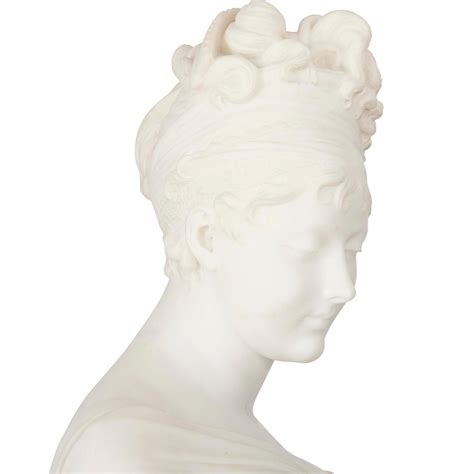 Neoclassical Marble Sculpture Bust After Joseph Chinard For Sale At