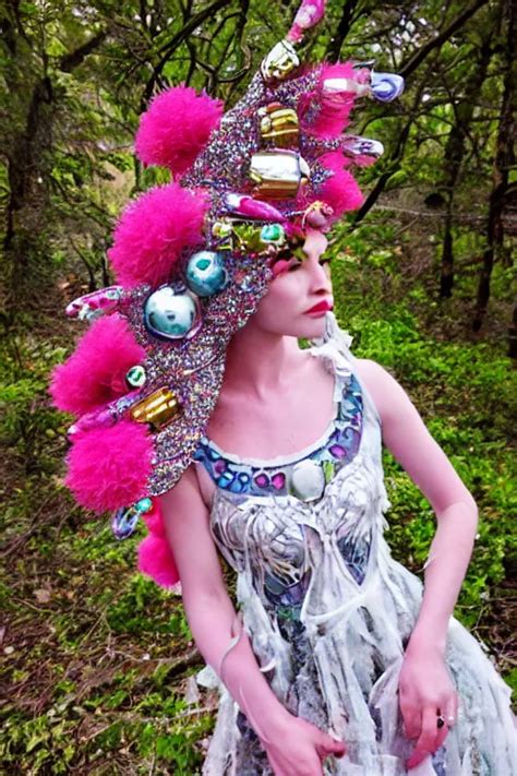 Ornate Cyber Avant Garde Headpiece Spring Ritual Stable Diffusion