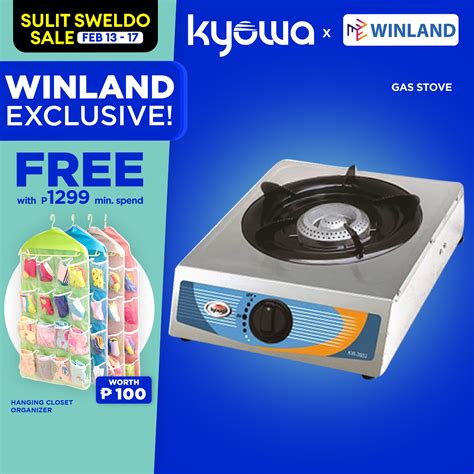 KYOWA By Winland Stainless Steel Single Burner Gas Stove With Cast Iron