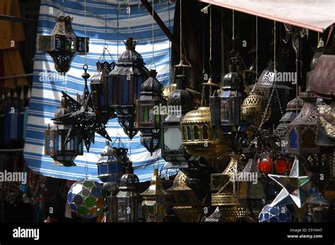 Lanterns At The Traditional Moroccan Souk Street Market In Marrakech