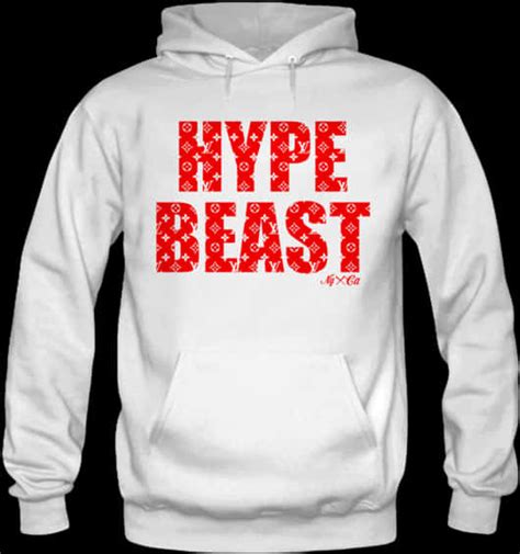 Download Hype Beast Red Print White Hoodie | Wallpapers.com