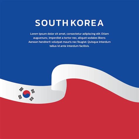 Premium Vector | Illustration of south korea flag template