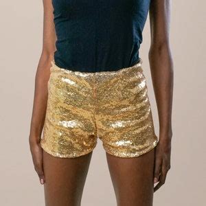 Sequin Shorts Sequin Hot Pants Concert Sparkle Shorts Etsy