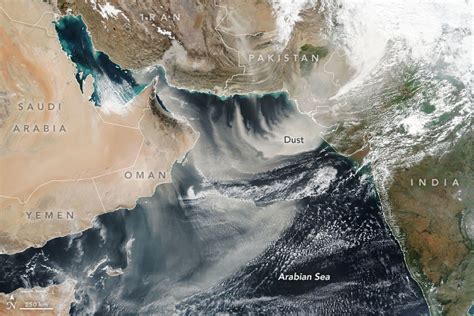 Dust Storm Envelops the Arabian Sea