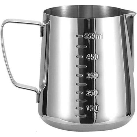 Zjrung Pot Lait Inox Ml Pour Mousser Le Lait Pichet Vapeur