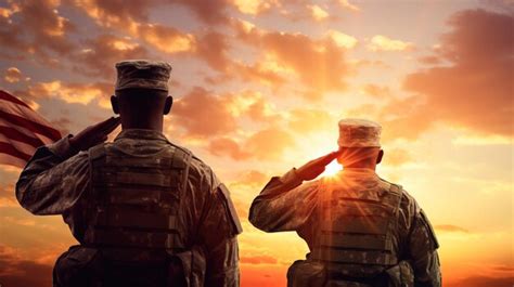 Premium Photo | Military soldiers in front of american flag background