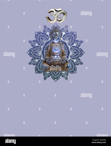 spiritual background with buddha statue Stock Photo - Alamy