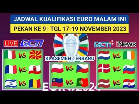 Jadwal Kualifikasi Euro 2024 Pekan Ke 9 Live RCTI Italia Vs Makedonia