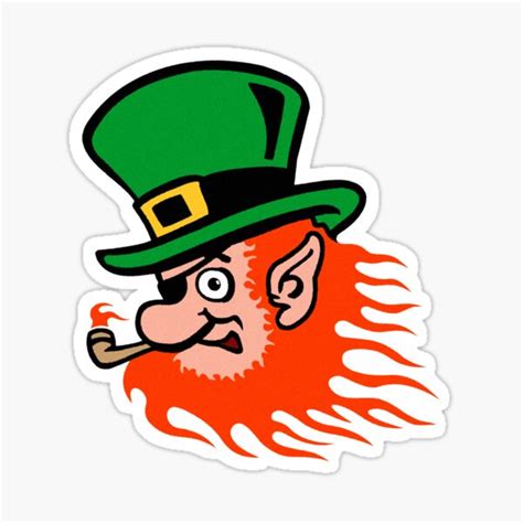 Crazy Pirate Leprechaun Sticker For Sale By Madmorrie Redbubble