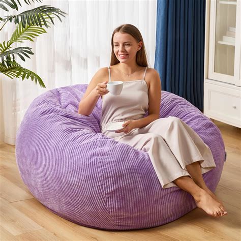 Homguava Bean Bag Chair Teardrop Bean Bags With Memory Foam Filled Compact Beanbag Chairs Soft