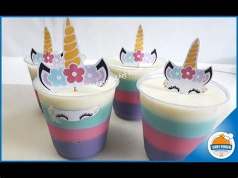 Gelatina para niñas GELATINA DE UNICORNIO 523 Chef Roger YouTube