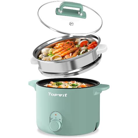 Topwit 1 5l Electric Hot Pot With Steamer Money Saved Deals