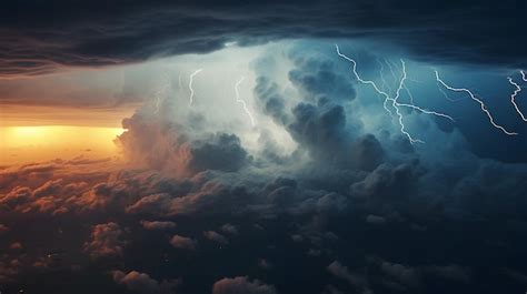 Premium AI Image | lightning in the storm