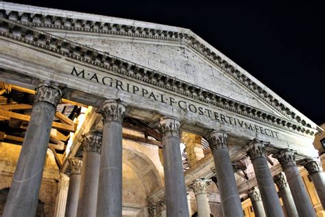 The Pantheon By Night Free Stock Photo - Public Domain Pictures