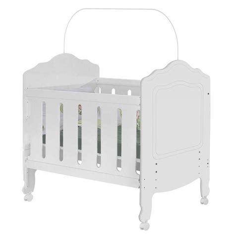 Ber O Mini Cama Provence Plus Planet Baby Branco Acetinado Mdf