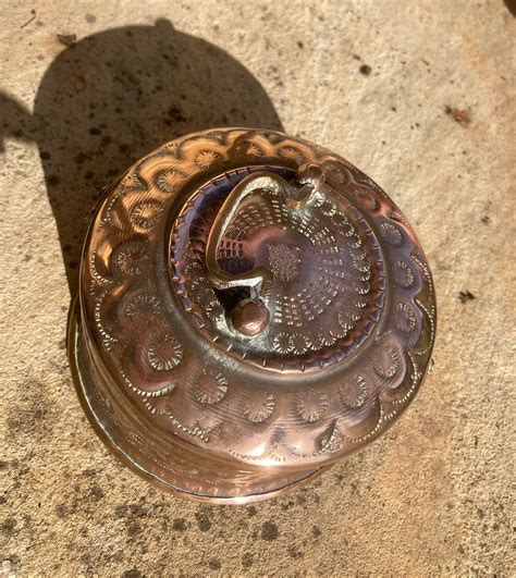 Vintage Indian Brass And Copper Spice Box Etsy UK