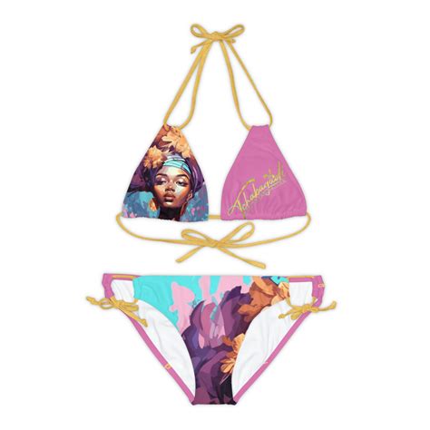 Tchabagadi Crown Bikini Set Pink Light Blue Gold Tchabagadi