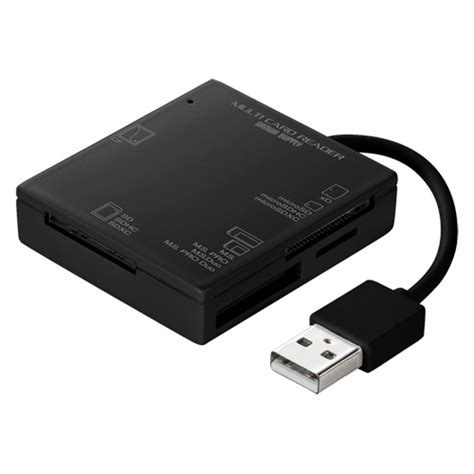 Usbマルチカードリーダー Sd Microsd Cf Ms Xd対応 Usb2 0 Usb A接続 ブラック Adr Ml15bkの販売商品 通販ならサンワダイレクト