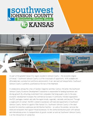 Fillable Online Johnson County Is Perfectly Positioned As The Hub Of