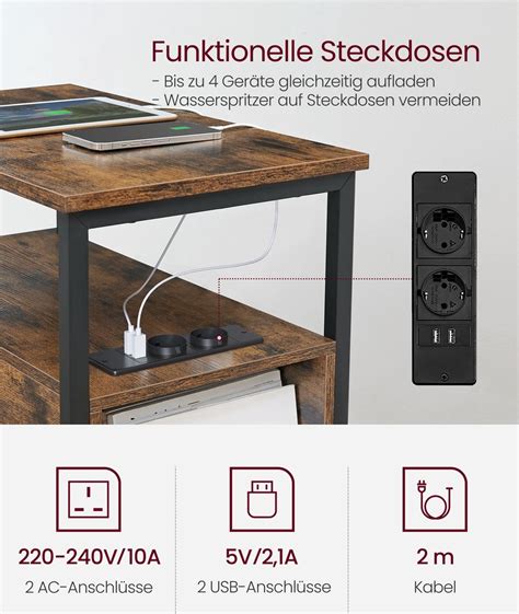 Signature Home Smarty Bijzettafel Nachtkastje Met Stekkerdoos 2