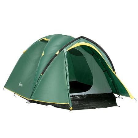 Outsunny Camping Dome Tent w/ Vestibule for 2-3 Person with Weatherproof Vestibule Backpacking ...