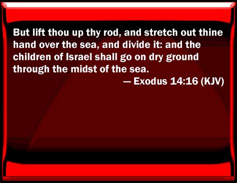 Exodus 14 16 But Lift You Up Your Rod And Stretch Out Your Hand Over