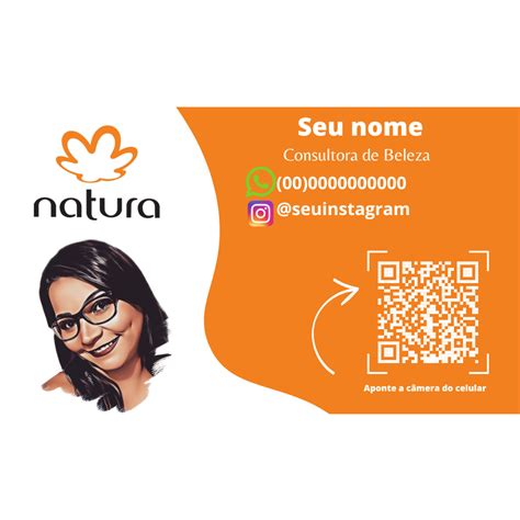 Cartão de Visita da Consultora de Beleza Natura Shopee Brasil