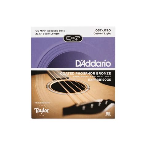 Daddario Exppbb190gs Coated Phosphor Bronze Acoustic Bass Strings Talentz