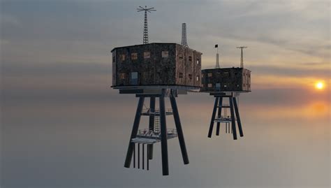 ArtStation - Maunsell Forts of Sealand | Game Assets