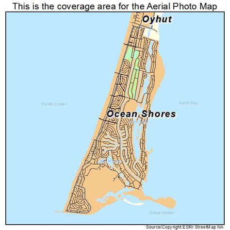 Aerial Photography Map Of Ocean Shores Wa Washington
