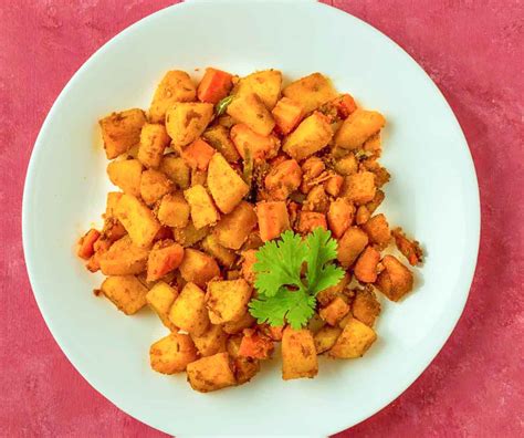 No Onion No Garlic Aloo Gajar Ki Sabzi Recipe By Archanas Kitchen