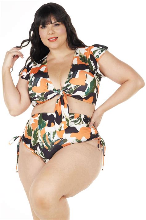 BIQUÍNI PLUS SIZE TOP NÓ E HOT PANT LACINHO JACARTA AUDAZ MODA AUDAZ MODA PLUS SIZE