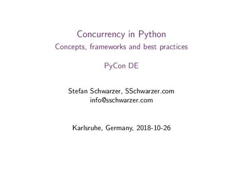 Pdf Concurrency In Python · Concurrency Approaches Multiprocessing Concurrency Of Os Processes