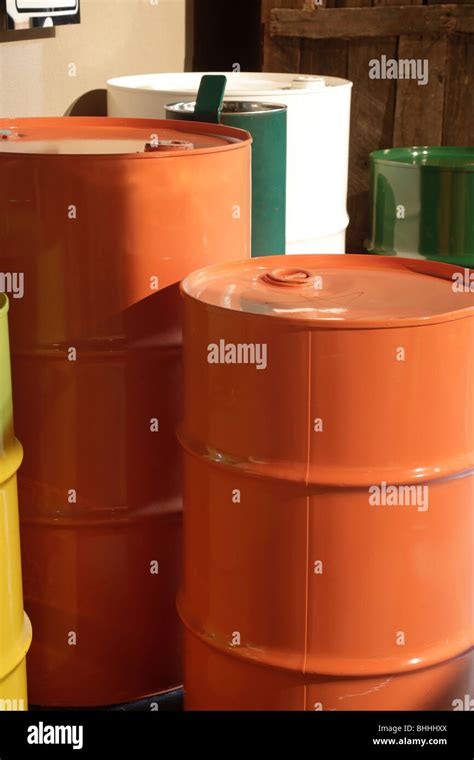 Chemical Drums Stock Photo Alamy