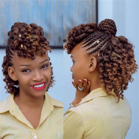 Flat Twist Updo With Curls | Black hair tribe