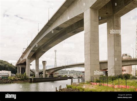 Seattle July 17 2022 West Seattle Bridge With Signs Of Recent