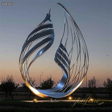 Modern Stainless Steel Luxury Sculpture For Real Estate Youfine Sculpture