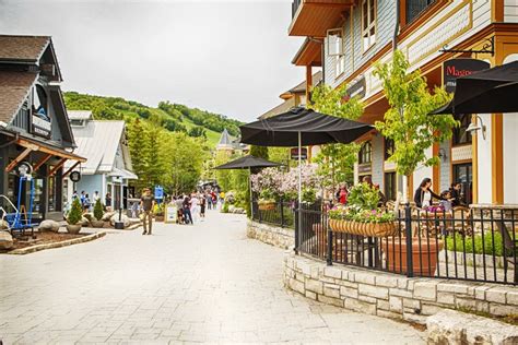 COLLINGWOOD, on, CANADA - JUNE 16, 2019: Blue Mountain Village at ...