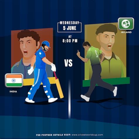 Icc Mens T20 World Cup 2024 Cricket Match Between India Vs Ireland Player Team Advertising