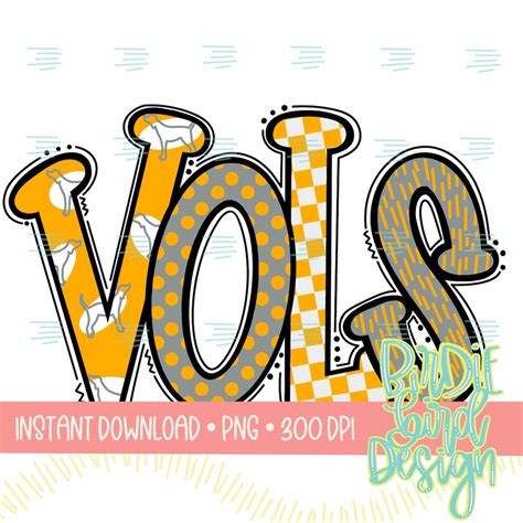 Vols Orange/grey PNG Digital Download PRINTABLE DESIGN - Etsy