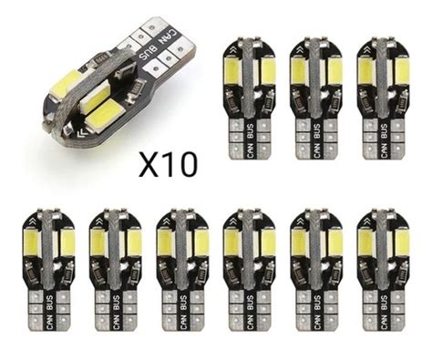 X Ampolletas Led T Smd Canbus Cola De Pescado Cuotas Sin