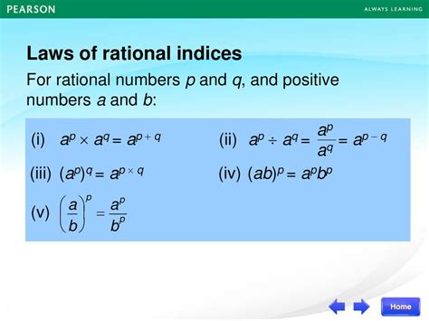 Laws Of Rational Indices Ppt Download