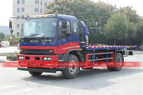 Camion De D Panneuse De Remorquage Plat De Naufrageur D Isuzu Fvr De