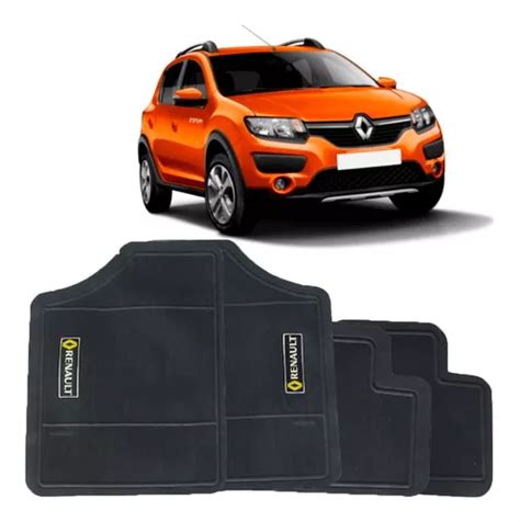 Tapete Automotivo Universal Carro Renault Sandero Pvc Preto Frete grátis