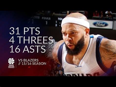 Deron Williams 31 Pts 4 Threes 16 Asts Vs Blazers 15 16 Season YouTube